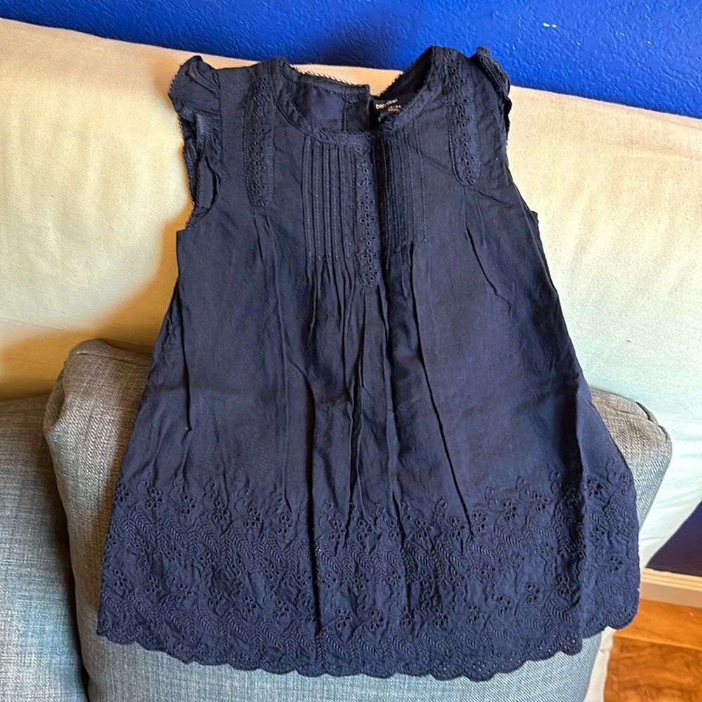 Baby gap navy blue dress, it hurts me to put the phone up for sale lol.